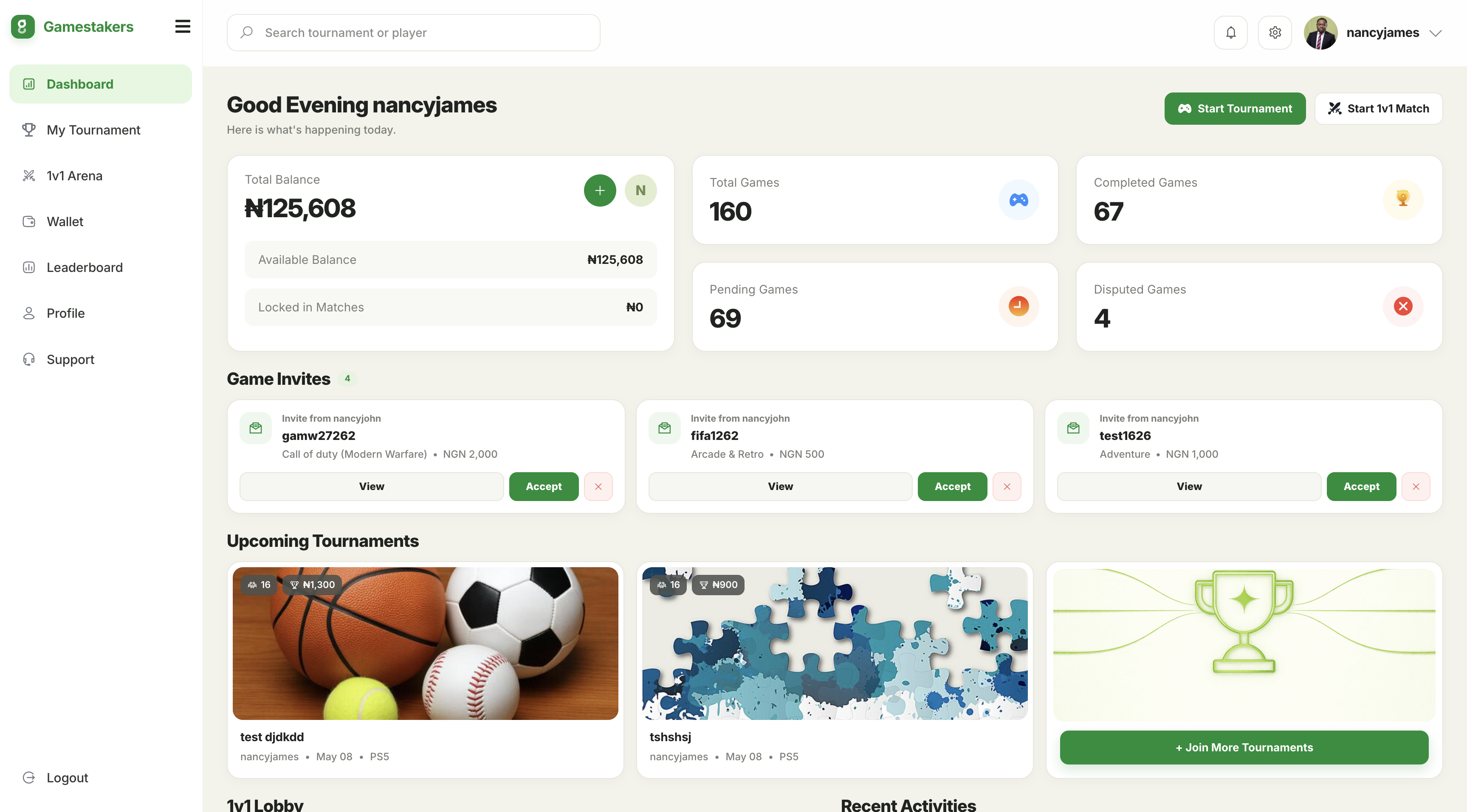 Gamestakers — Esports / Gaming Web project