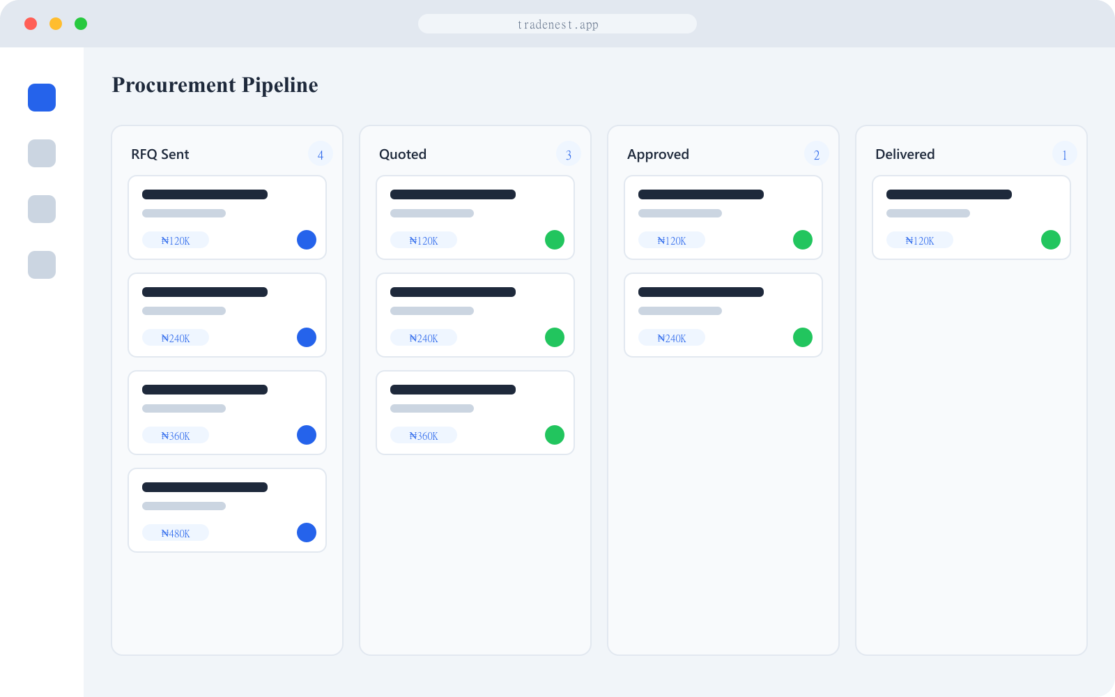 TradeNest — Logistics Web project