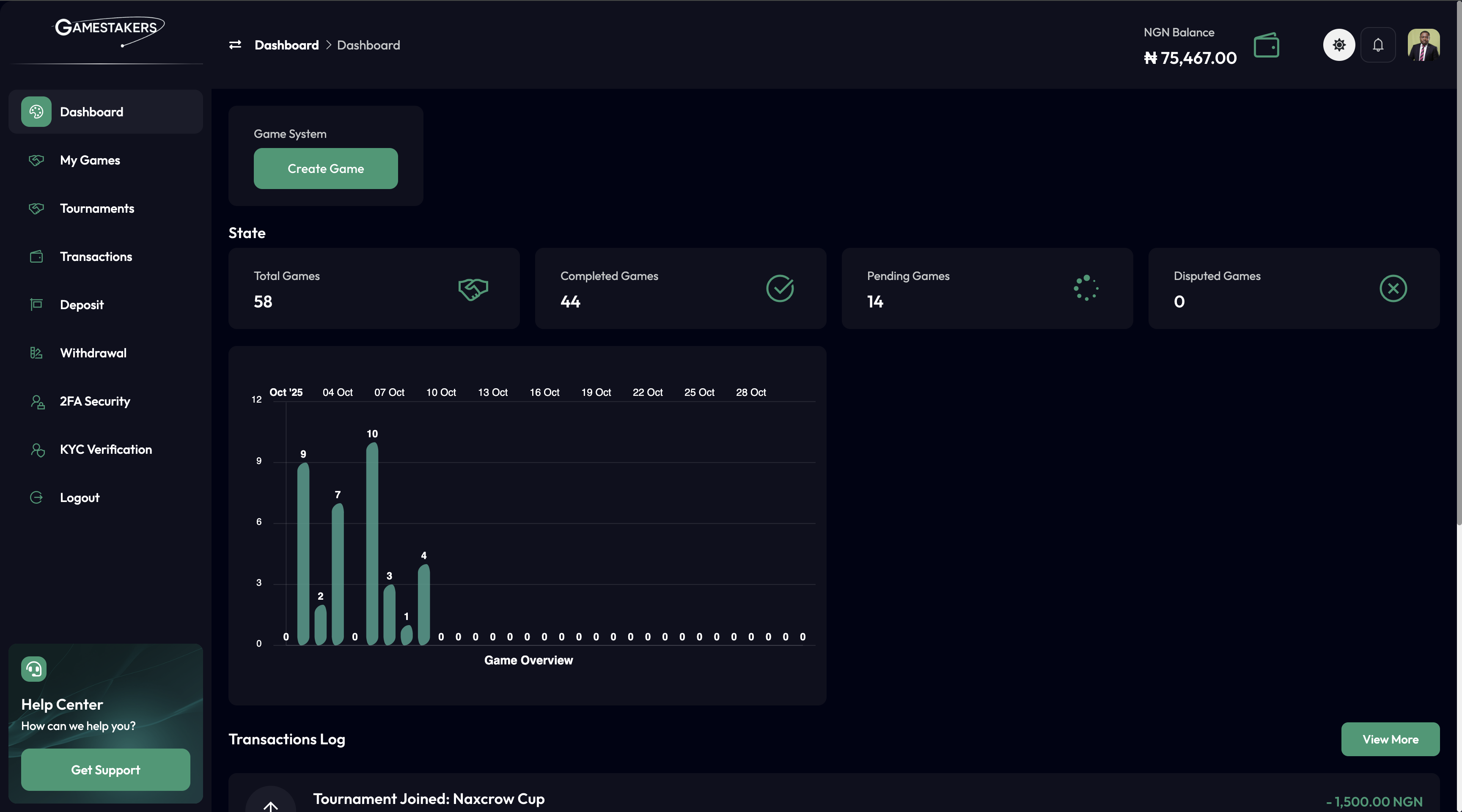 Gamestakers online gaming platform