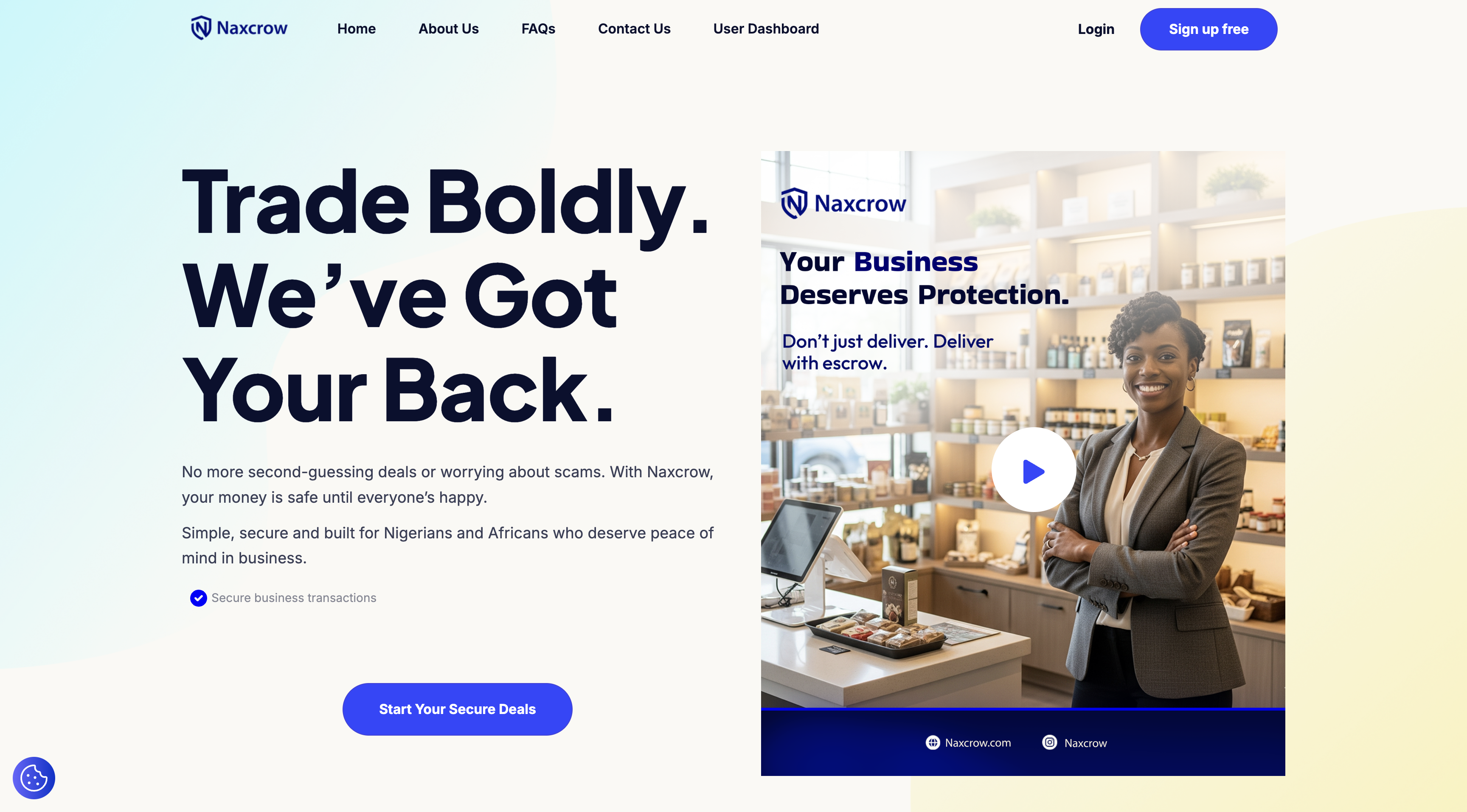 Naxcrow escrow webapp for Africa